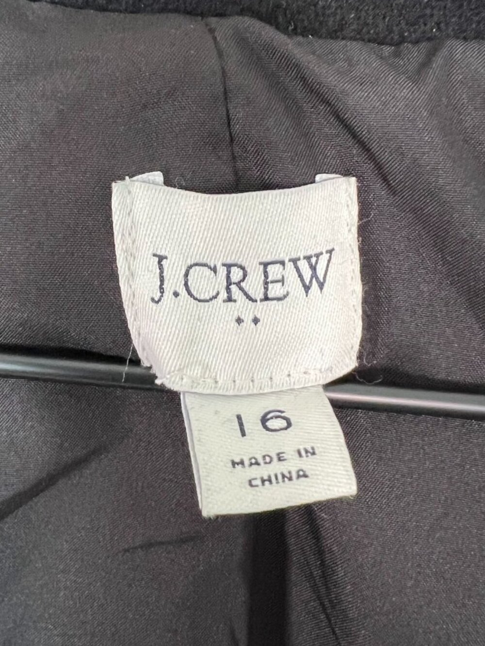 J.Crew Factory Wool Blend High Neck Long Coat with Hidden Zipper Black Size 16 - Picture 7 of 11